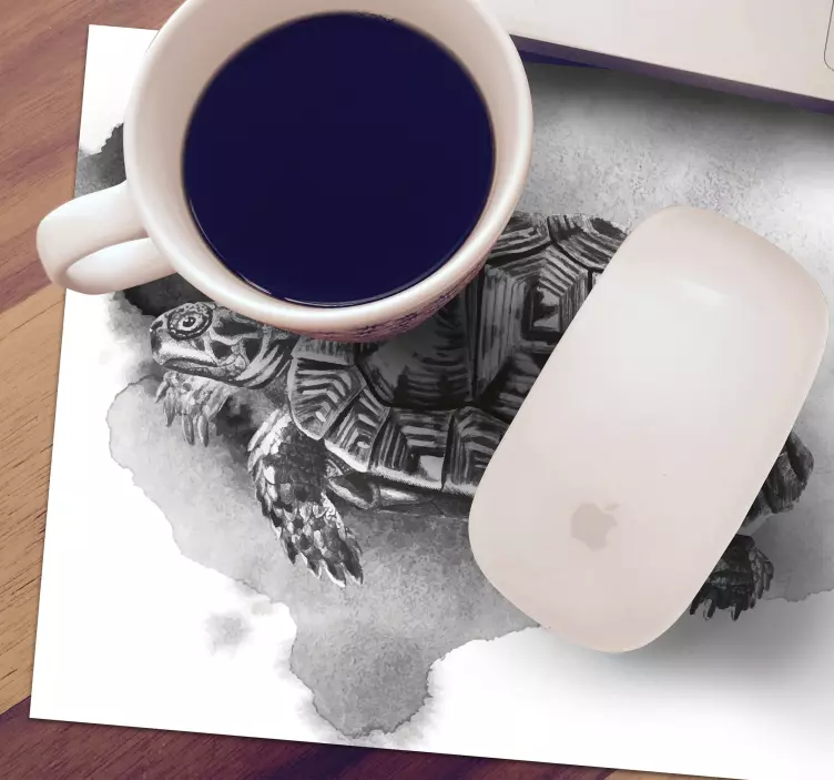 Tappetino mouse originale illustrazione tartaruga pattern - TenStickers