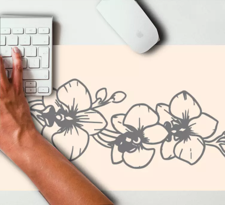 Tappetino mouse originale motivi orchidea in fiore - TenStickers