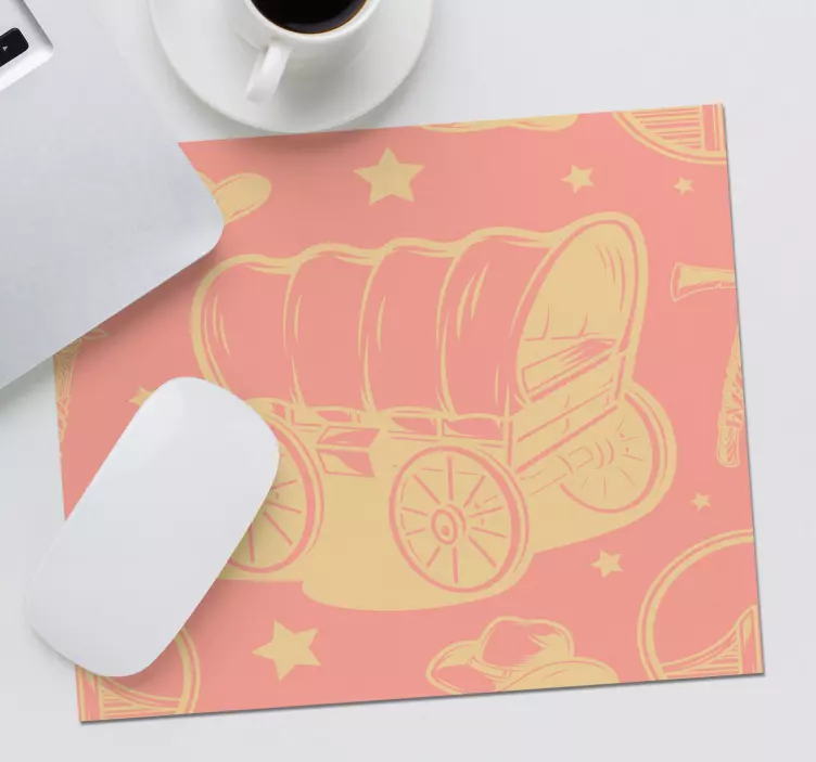 Tappetino mouse originale motivo carrozza vintage - TenStickers