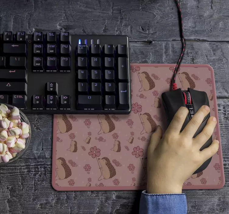 Tappetino mouse originale motivo floreale riccio - TenStickers