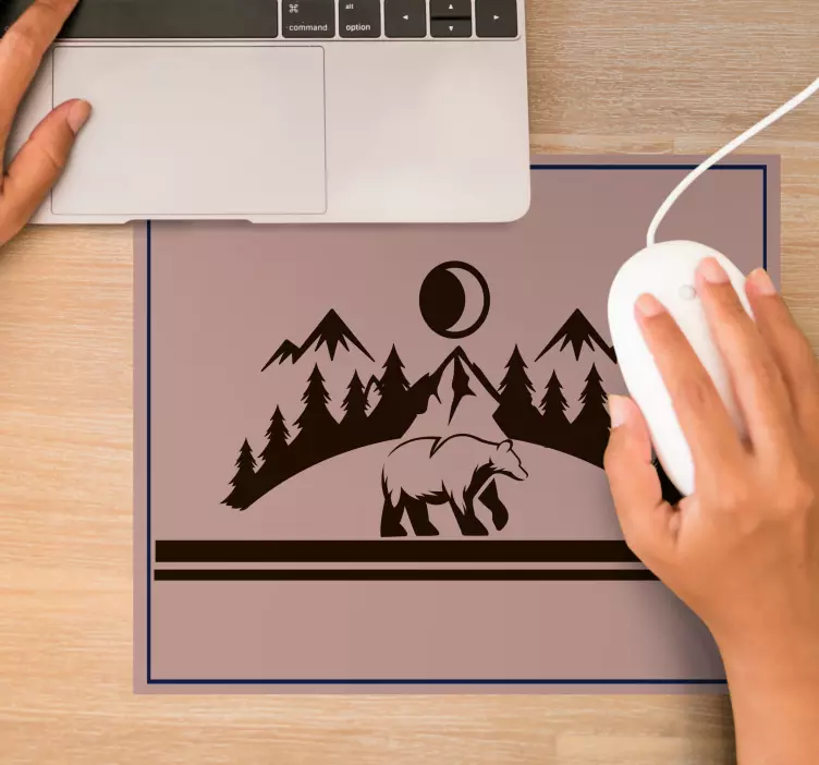 Tappetino mouse originale paesaggio montano - TenStickers