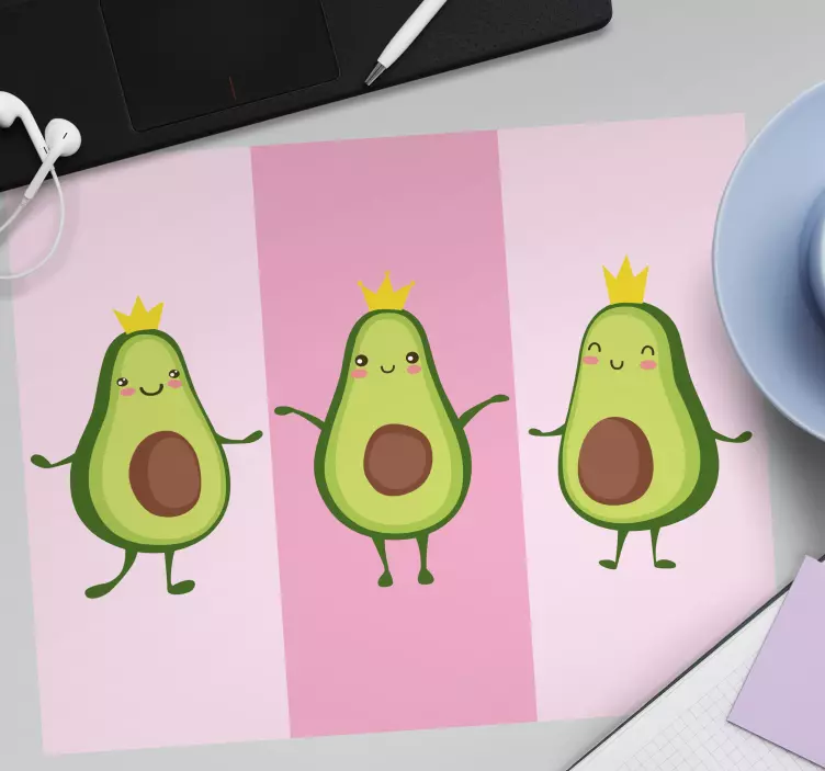 Tappetino mouse originale personaggi avocado carini - TenStickers