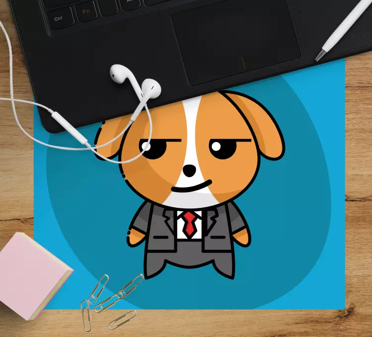 Tappetino mouse originale personaggio canino elegante - TenStickers