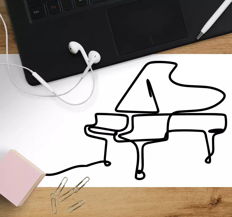 Tappetino mouse originale pianoforte stilizzato - TenStickers