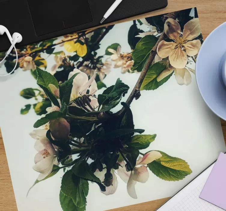 Tappetino mouse originale ramo di melo in fiore - TenStickers