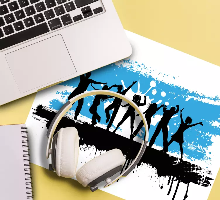 Tappetino mouse originale scena di celebrazione silhouette - TenStickers