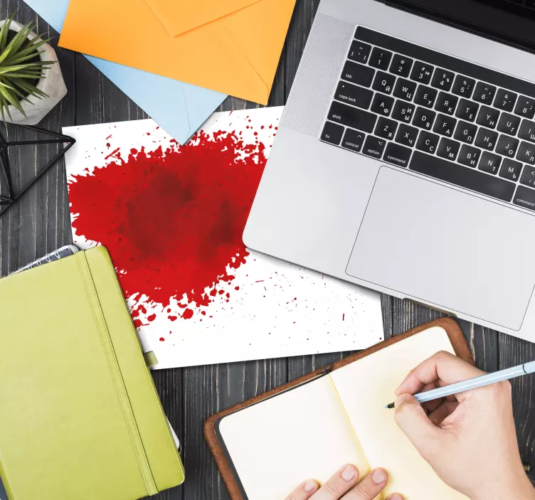 Tappetino mouse originale schizzo rosso dinamico - TenStickers