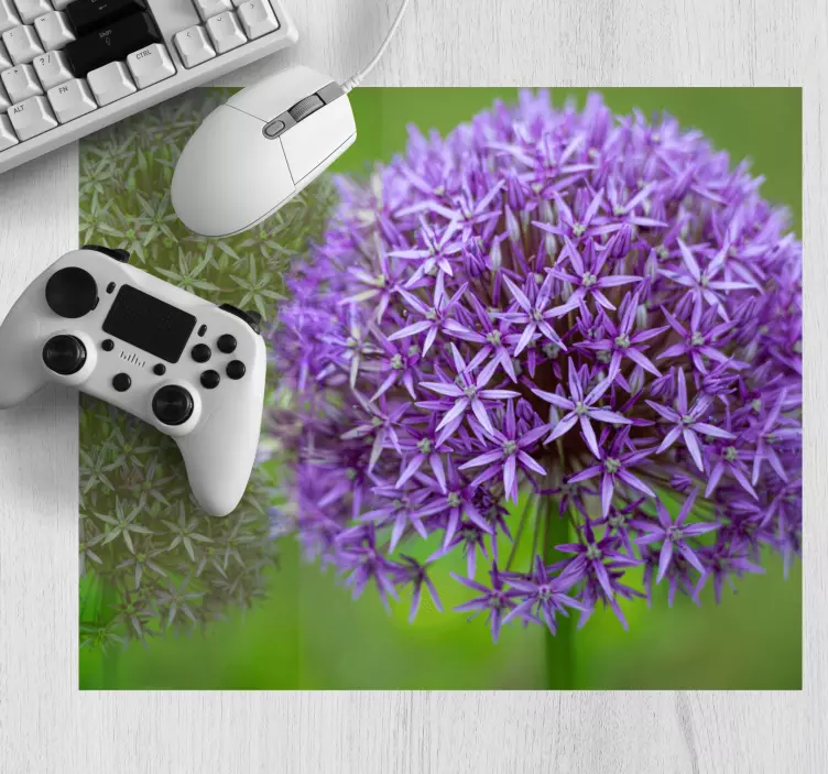 Tappetino mouse originale sfera floreale viola - TenStickers