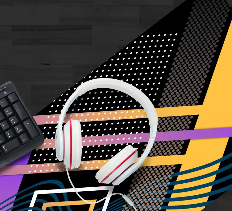 Tappetino mouse originale strisce geometriche colorate - TenStickers