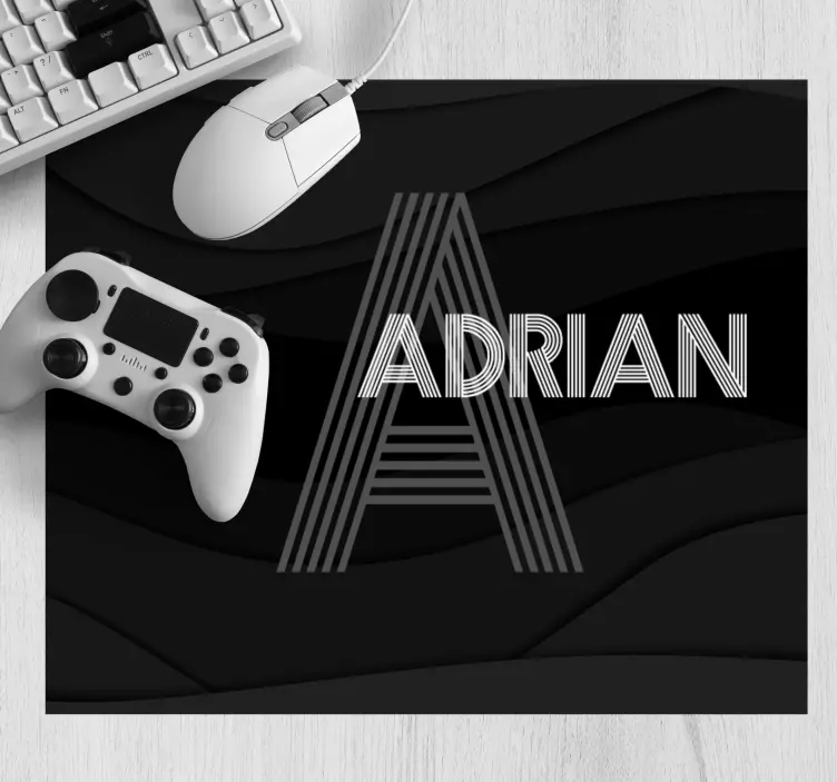 Tappetino mouse personalizzabile con iniziale elegante - TenStickers