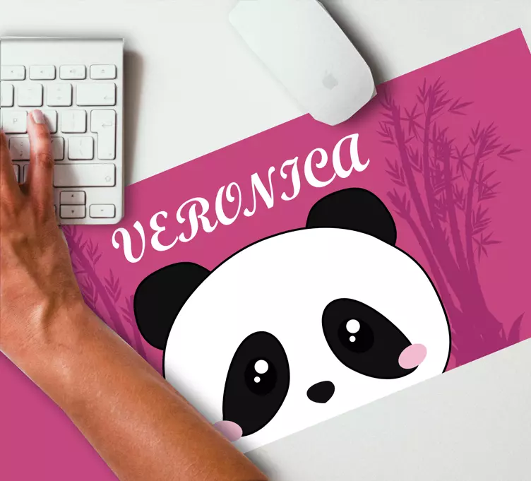 Tappetino mouse personalizzabile design faccia di panda - TenStickers