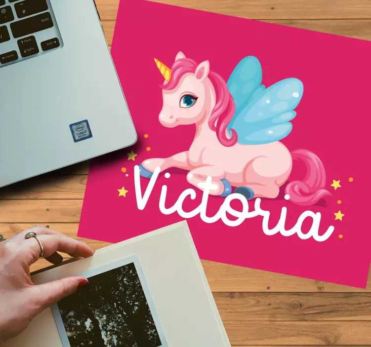 Tappetino mouse personalizzabile design unicorno carino - TenStickers