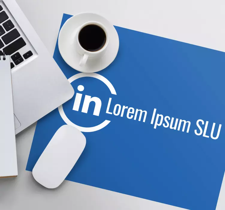 Tappetino mouse personalizzabile logo con testo - TenStickers