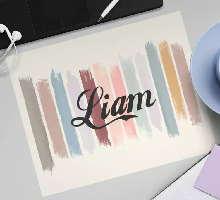 Tappetino mouse personalizzabile strisce colorate - TenStickers