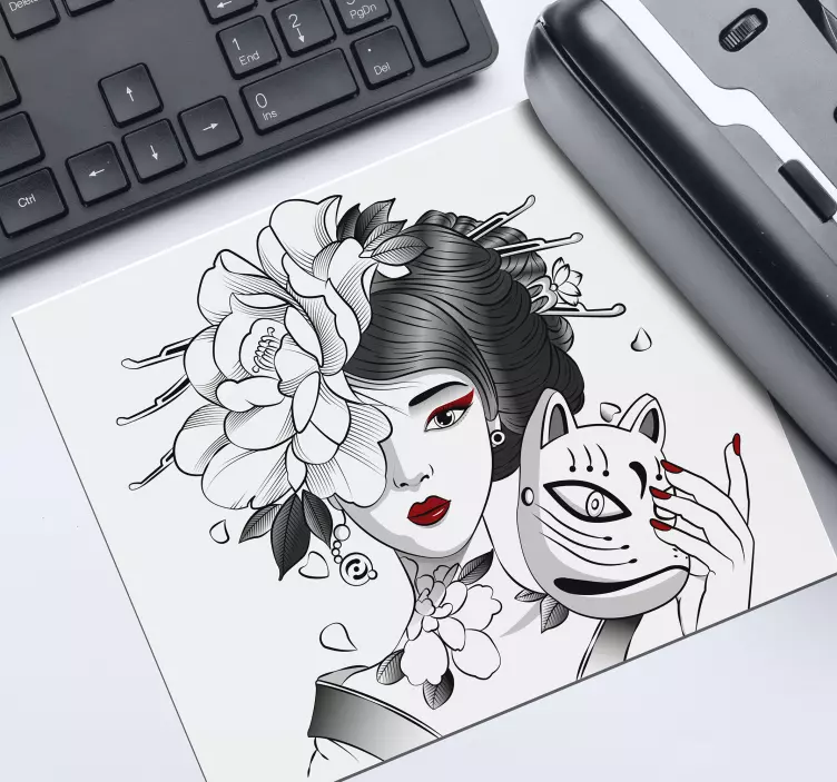 Tappetino mouse anime Ragazza anime gotica - TenStickers