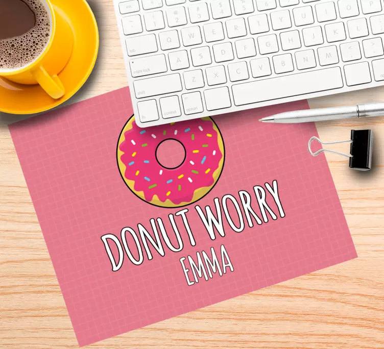 Tappetino mouse con "donut worry" con ciambella - TenStickers