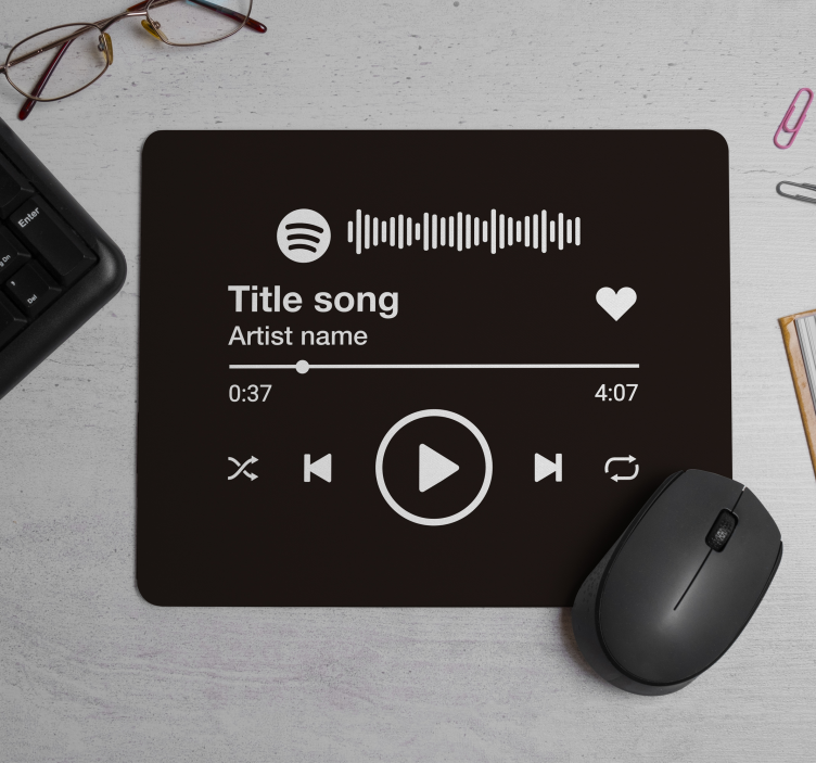 Tappetino mouse con nome Spotify - TenStickers