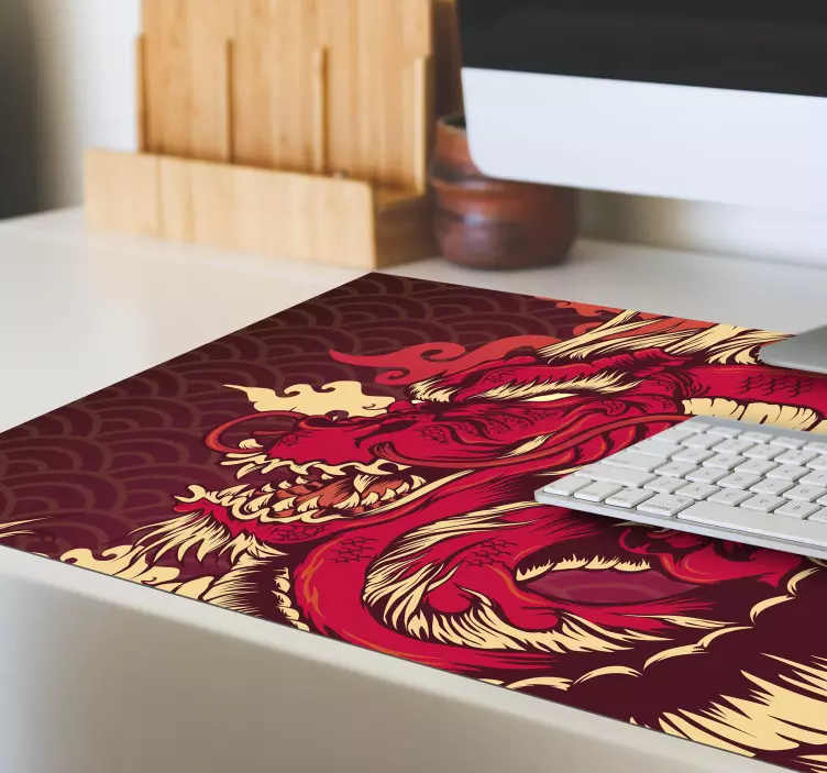 Mouse pad anime drago di fuoco - TenStickers