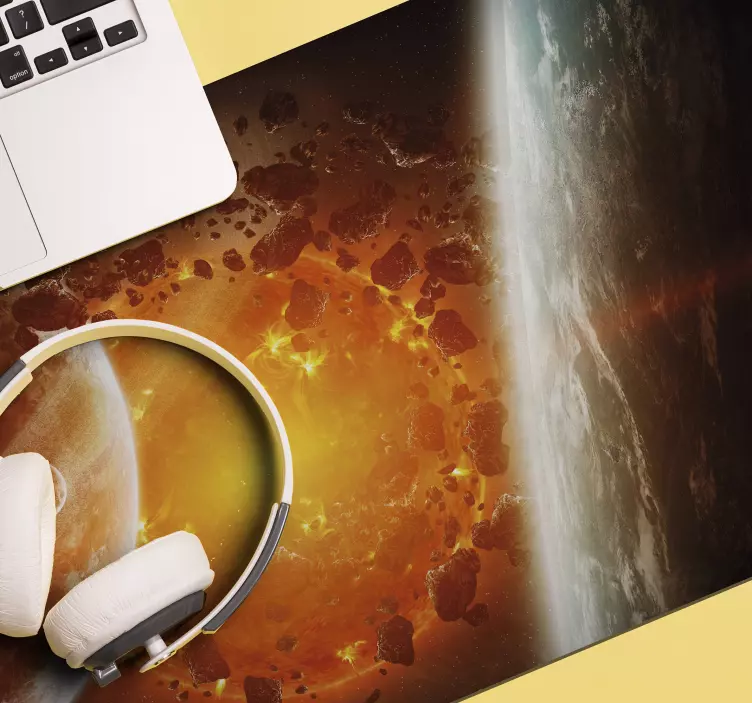 Tappetino mouse con esplosione del sole - TenStickers