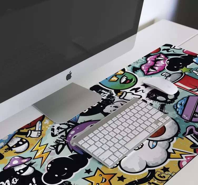 Tappetino per mouse da gioco graffiti - TenStickers