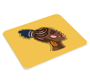 Tappetino mouse originale ritratto di profilo stilizzato - TenStickers
