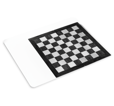 Tappetino mouse gaming scacchiera legno bianco e nero - TenStickers