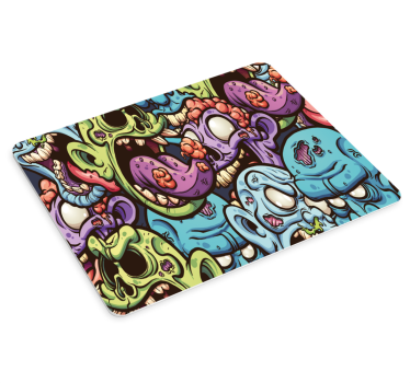 Tappetino per mouse in vinile da gioco zombi - TenStickers