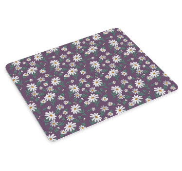 Tappetino mouse con motivi e texture sfondo floreale viola - TenStickers
