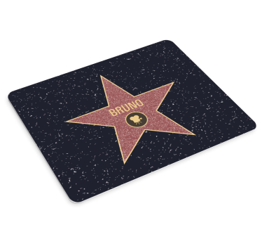 Tappetino mouse con nome stella Hollywood - TenStickers