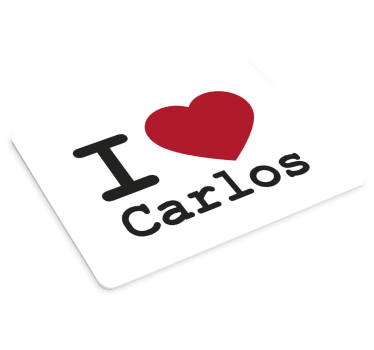 Tappetino mouse personalizzabile ti amo carlos - TenStickers