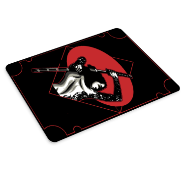 Tappetino mouse gaming abbraccio del guerriero samurai - TenStickers