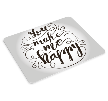 Tappetino mouse con frase arte del messaggio gioioso - TenStickers