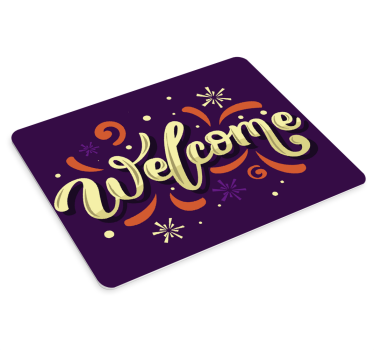 Tappetino mouse personalizzabile benvenuto testo elegante - TenStickers