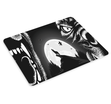 Tappetino mouse gaming scena della luna di lupo - TenStickers