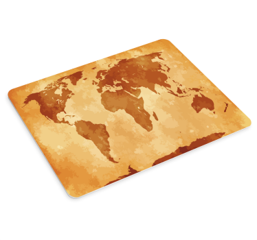 Tappetino mouse mappamondo mappa del mondo retro - TenStickers