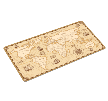 Tappetino per mouse in vinile vintage mappa del mondo - TenStickers