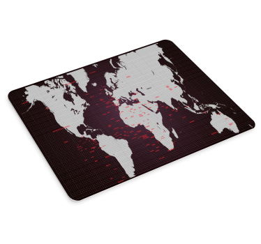 Tappetino mouse mappamondo mappa del mondo dettagliata - TenStickers