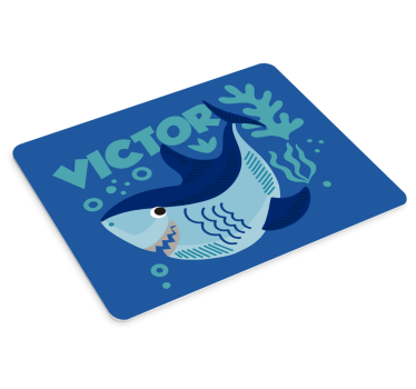 Tappetino mouse originale design squalo giocoso - TenStickers
