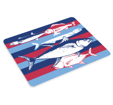 Tappetino mouse originale animali a tema pesca - TenStickers