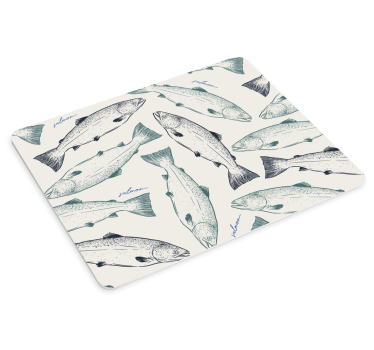 Tappetino mouse originale stampa motivo salmone - TenStickers