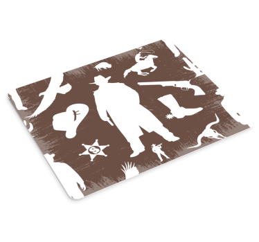 Tappetino mouse originale collezione silhouette western - TenStickers
