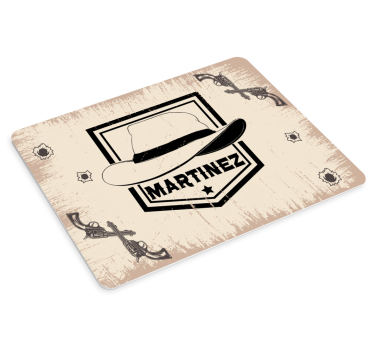 Tappetino mouse personalizzabile cappello western - TenStickers