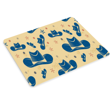 Tappetino mouse con motivi e texture cappello da cowboy - TenStickers