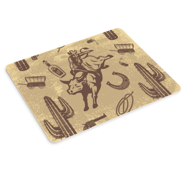 Tappetino mouse originale cowboy che monta un toro - TenStickers