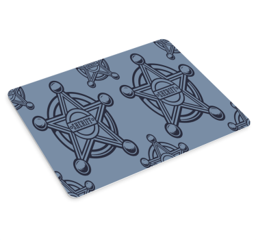 Tappetino mouse gaming motivo stella sceriffo - TenStickers