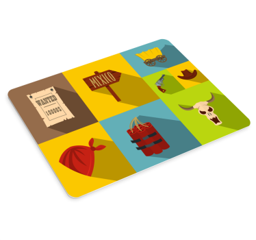 Tappetino mouse originale icone a tema cowboy - TenStickers