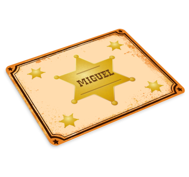 Tappetino mouse personalizzabile distintivo sceriffo - TenStickers