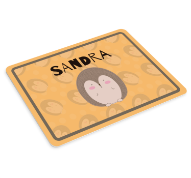 Tappetino mouse personalizzabile con riccio adorabile - TenStickers