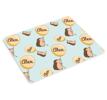 Istrice con ballon e tappetino per mouse - TenStickers