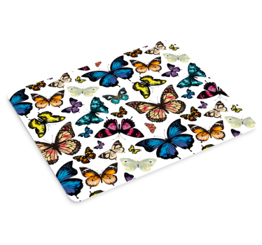 Tappetino mouse con motivi e texture farfalle colorate - TenStickers